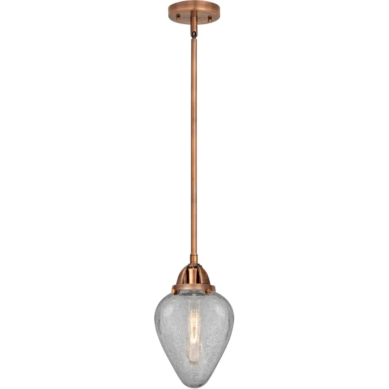 Nouveau 2 Geneseo LED 7 inch Antique Copper Mini Pendant Ceiling Light