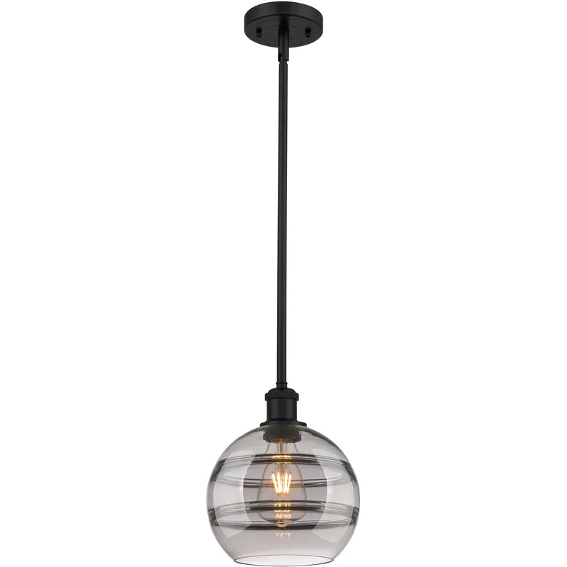 Ballston Rochester 1 Light 8 inch Matte Black Stem Hung Mini Pendant Ceiling Light