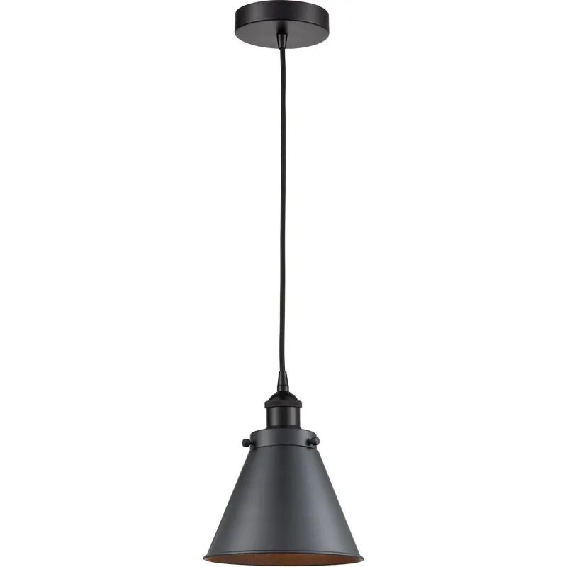 Franklin Restoration Appalachian LED 8 inch Matte Black Mini Pendant Ceiling Light