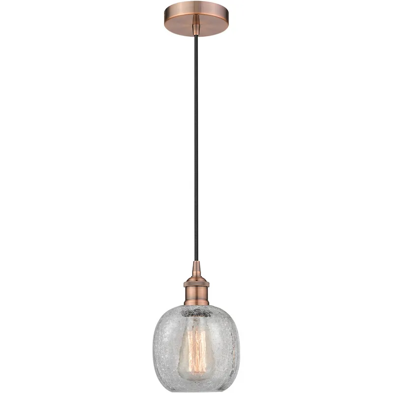 Edison Belfast 1 Light 6 inch Antique Copper Mini Pendant Ceiling Light