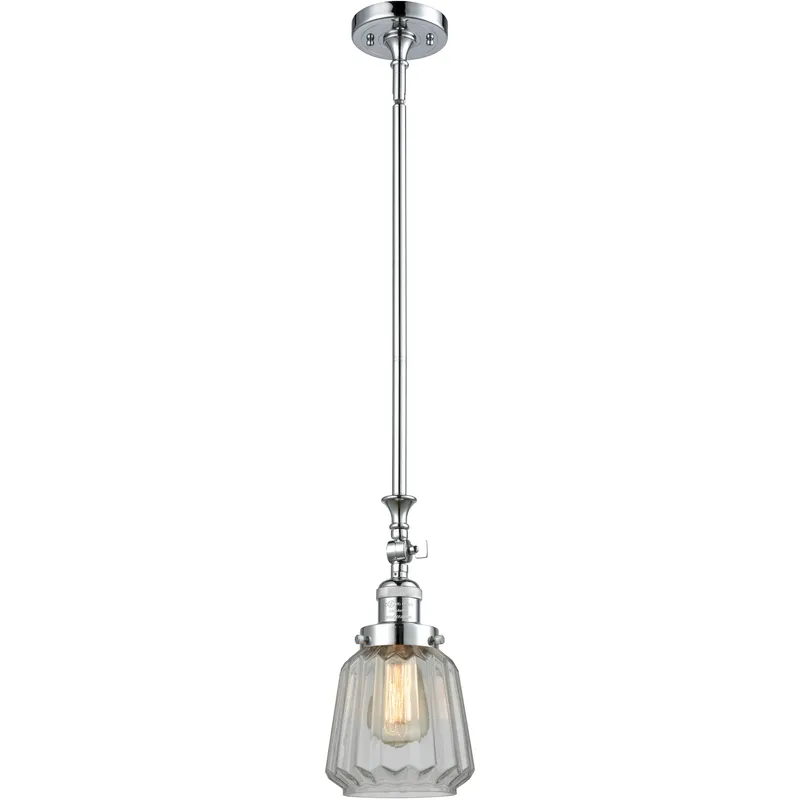 Franklin Restoration Chatham 1 Light 6 inch Polished Chrome Mini Pendant Ceiling Light in Incandescent, Clear, Franklin Restoration