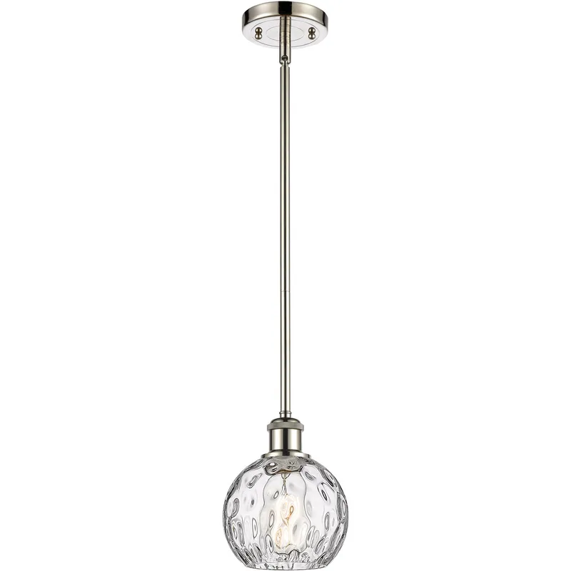 Ballston Athens Water Glass 1 Light 6 inch Polished Nickel Mini Pendant Ceiling Light