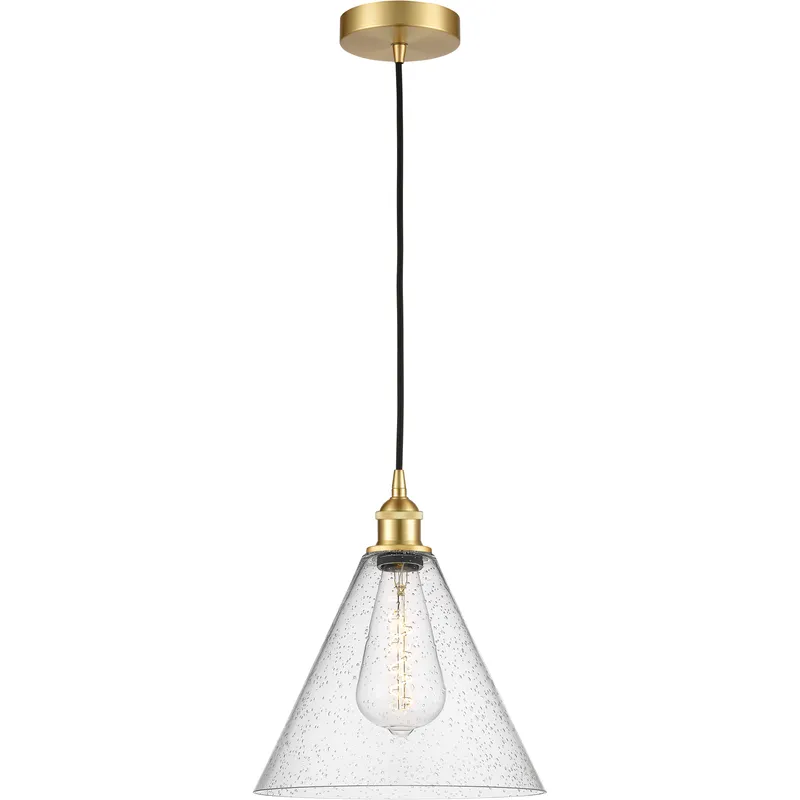 Berkshire 1 Light 12 inch Satin Gold Mini Pendant Ceiling Light