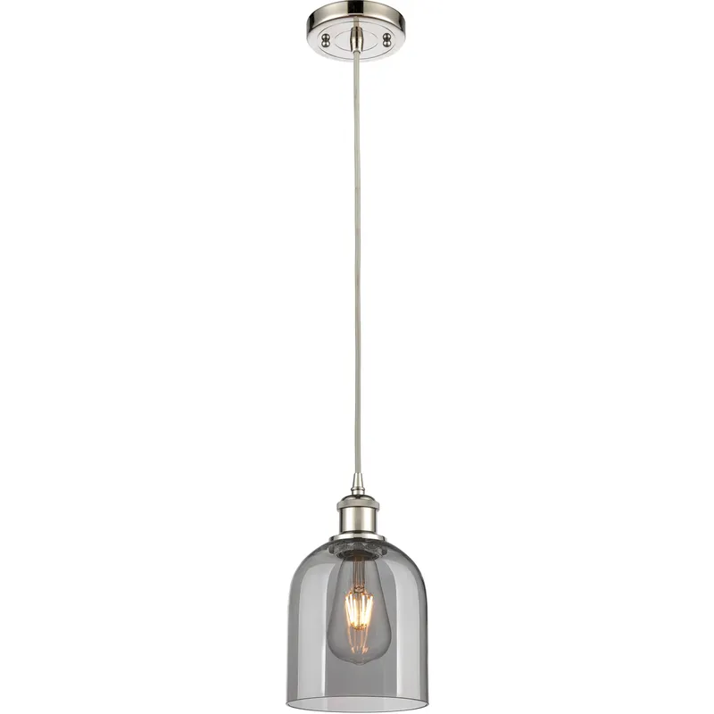 Ballston Bella 1 Light 5.5 inch Polished Nickel Cord Hung Mini Pendant Ceiling Light