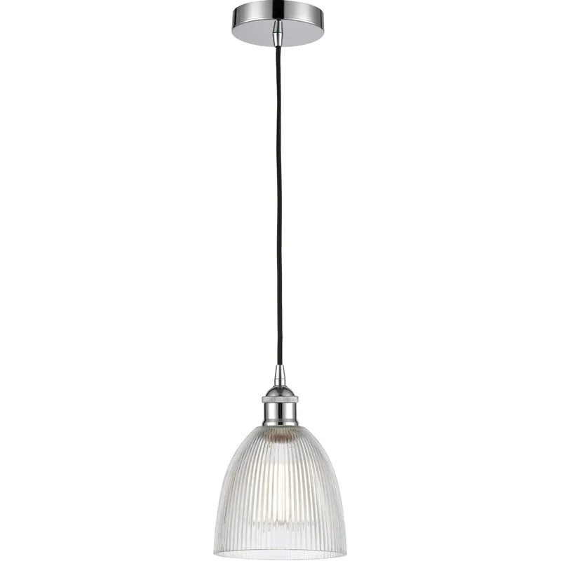 Edison Castile LED 6 inch Polished Chrome Mini Pendant Ceiling Light