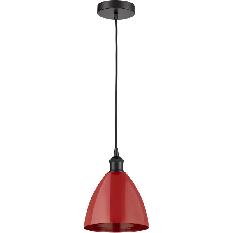 Edison Plymouth Dome LED 8 inch Matte Black Mini Pendant Ceiling Light