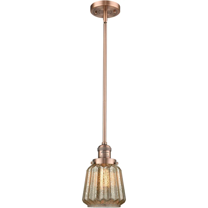 Franklin Restoration Chatham 1 Light 6 inch Antique Copper Mini Pendant Ceiling Light in Incandescent, Mercury, Franklin Restoration