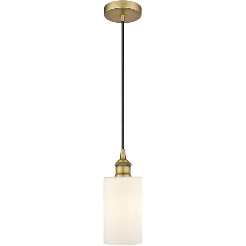 Edison Clymer LED 4 inch Brushed Brass Mini Pendant Ceiling Light