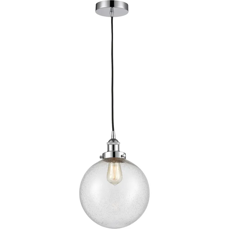 Edison Beacon LED 10 inch Polished Chrome Mini Pendant Ceiling Light