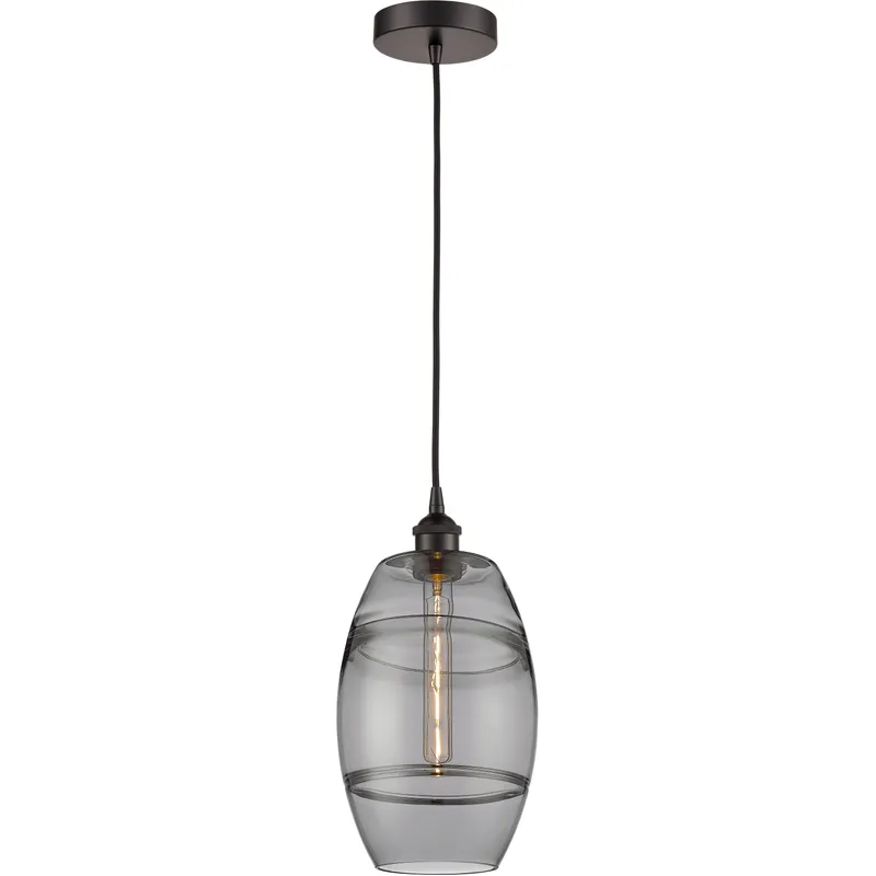 Edison Vaz 1 Light 8 inch Oil Rubbed Bronze Cord Hung Mini Pendant Ceiling Light