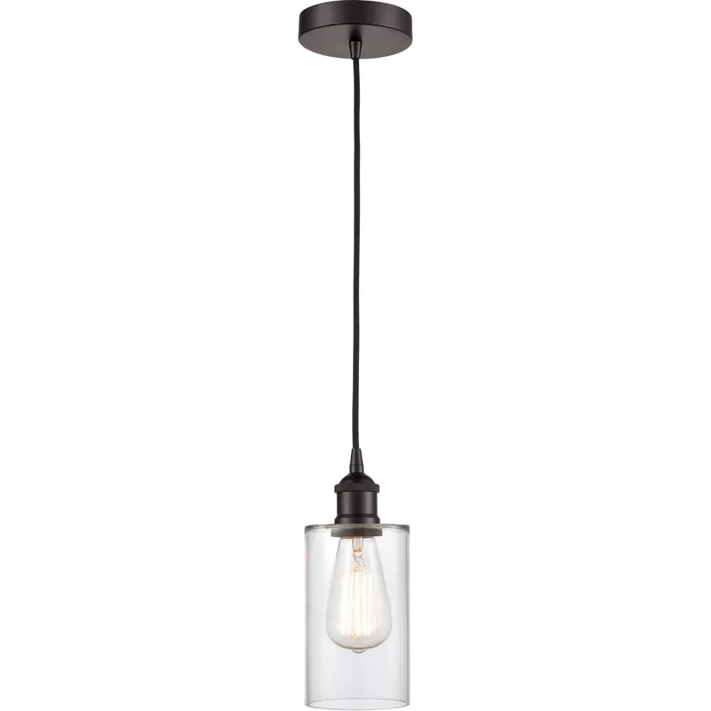 Edison Clymer LED 4 inch Oil Rubbed Bronze Mini Pendant Ceiling Light