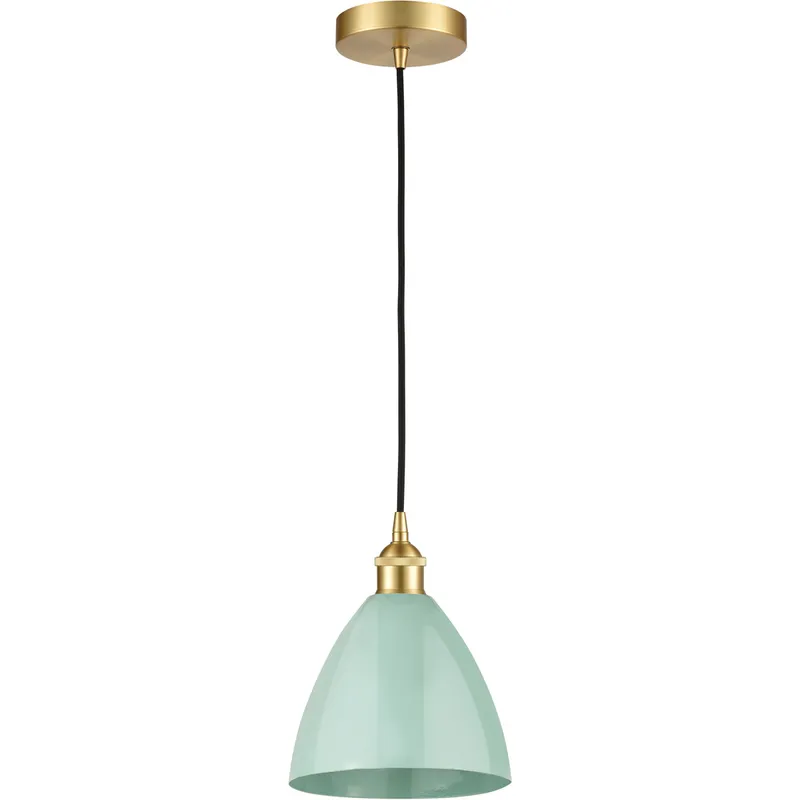 Edison Plymouth Dome LED 8 inch Oil Rubbed Bronze Mini Pendant Ceiling Light
