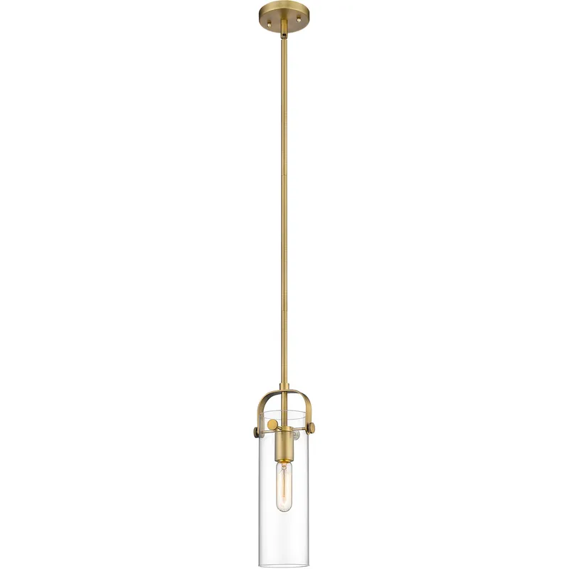 Restoration Pilaster LED 5 inch Brushed Brass Mini Pendant Ceiling Light