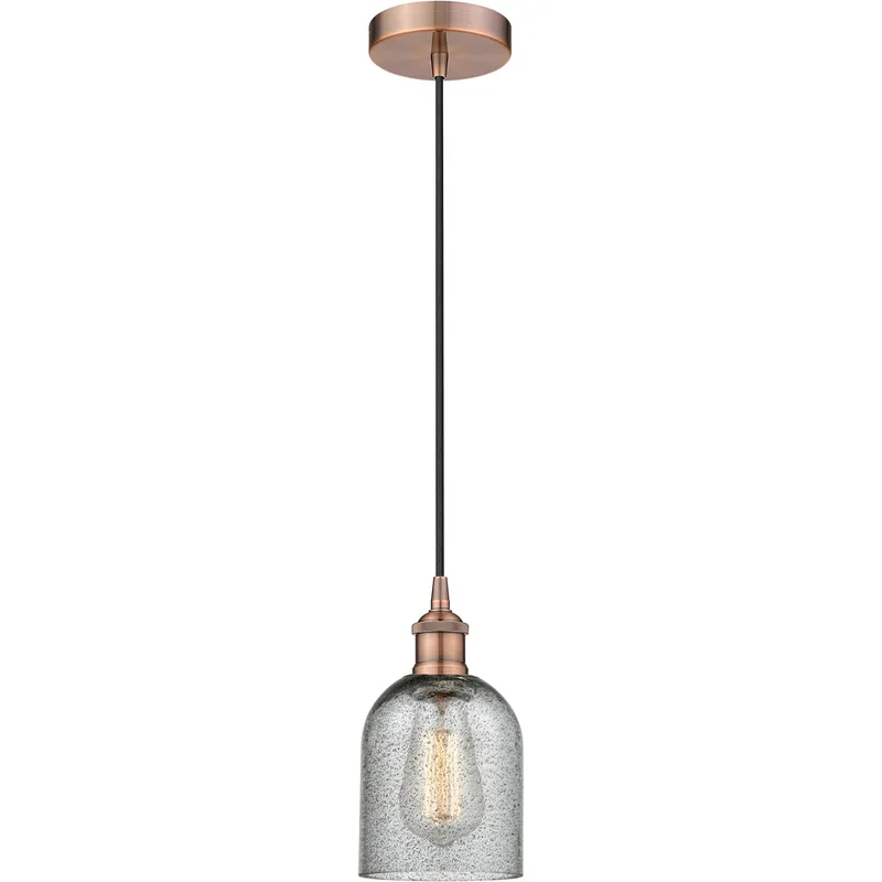 Edison Caledonia LED 5 inch Antique Copper Mini Pendant Ceiling Light