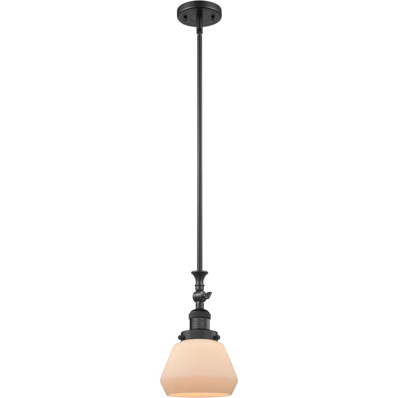 Franklin Restoration Fulton LED 7 inch Matte Black Mini Pendant Ceiling Light in Matte White, Franklin Restoration