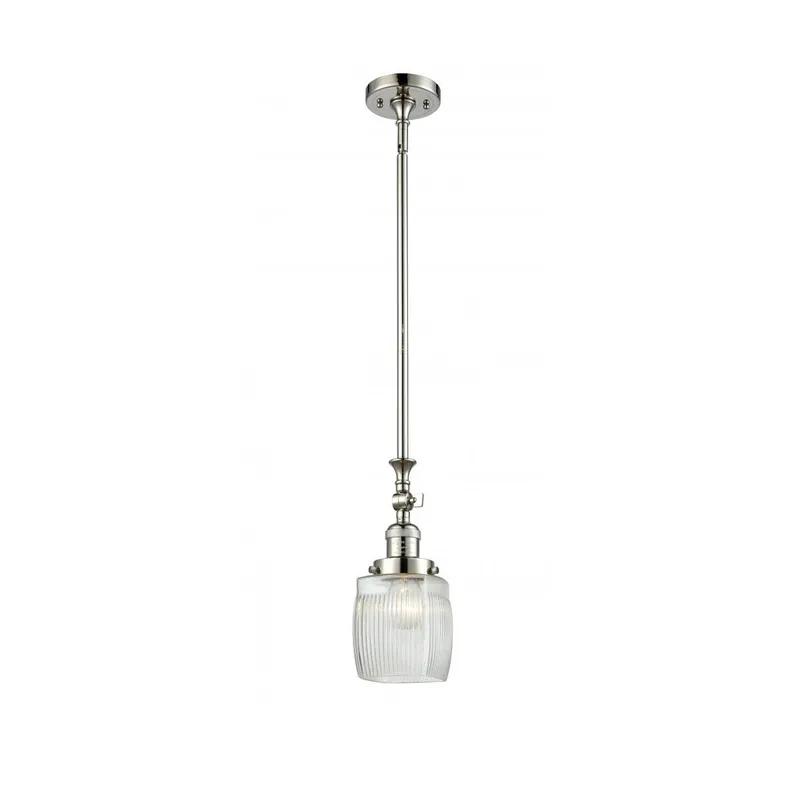 Franklin Restoration Colton LED 5.5 inch Polished Nickel Mini Pendant Ceiling Light, Franklin Restoration