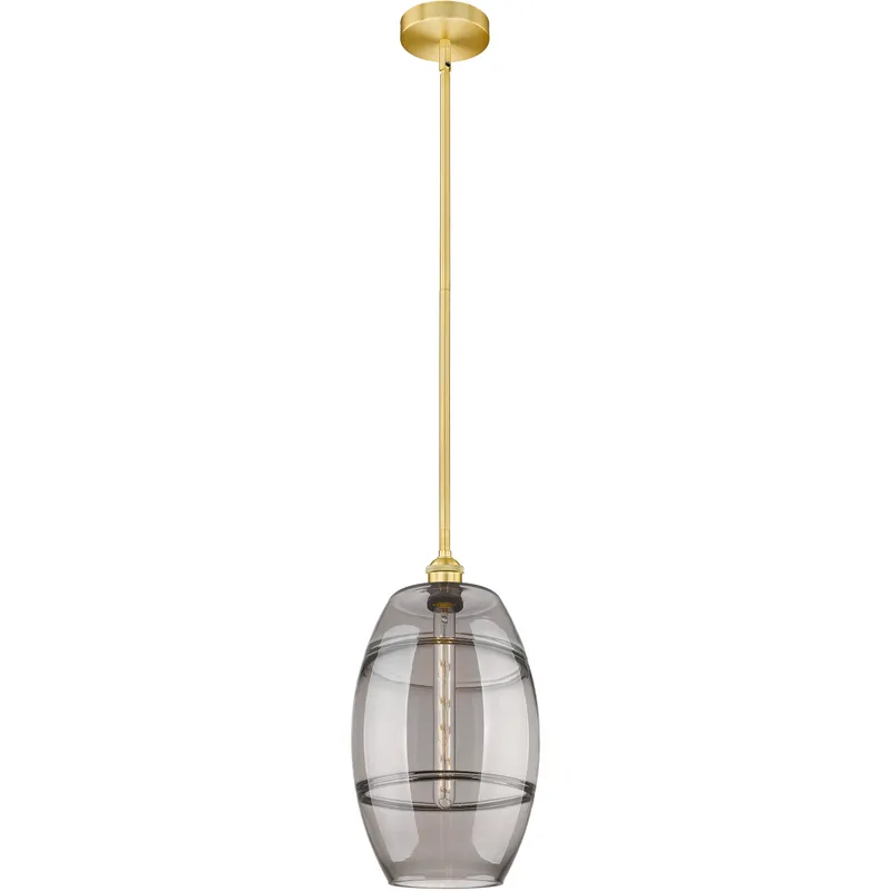Edison Vaz 1 Light 10 inch Satin Gold Stem Hung Mini Pendant Ceiling Light
