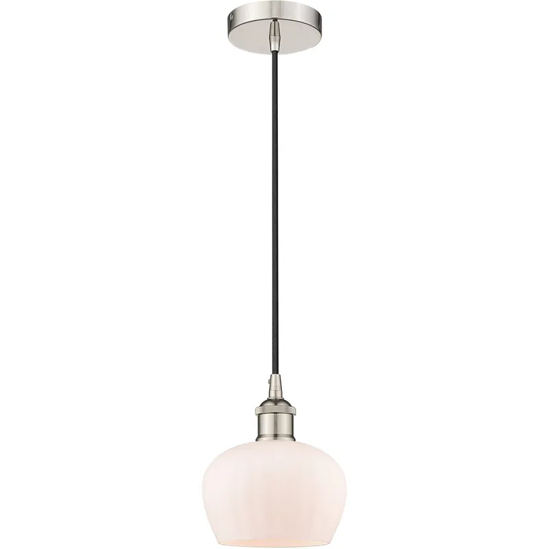 Edison Fenton LED 7 inch Polished Nickel Mini Pendant Ceiling Light