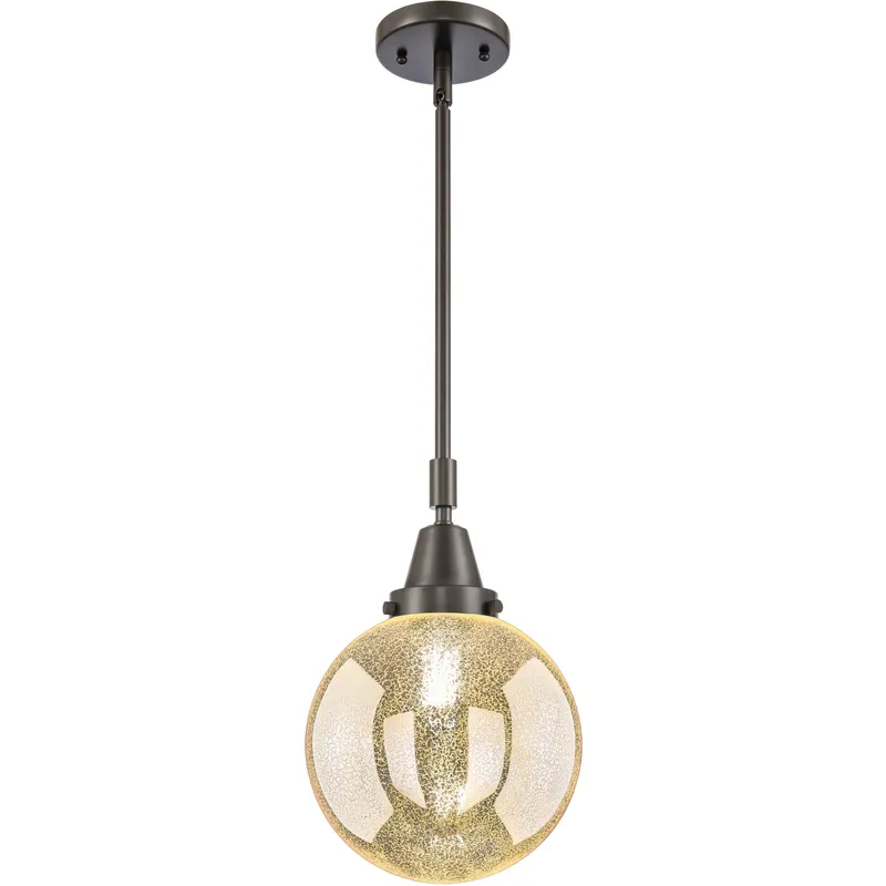 Beacon 1 Light 8 inch Oil Rubbed Bronze Mini Pendant Ceiling Light in Mercury Glass