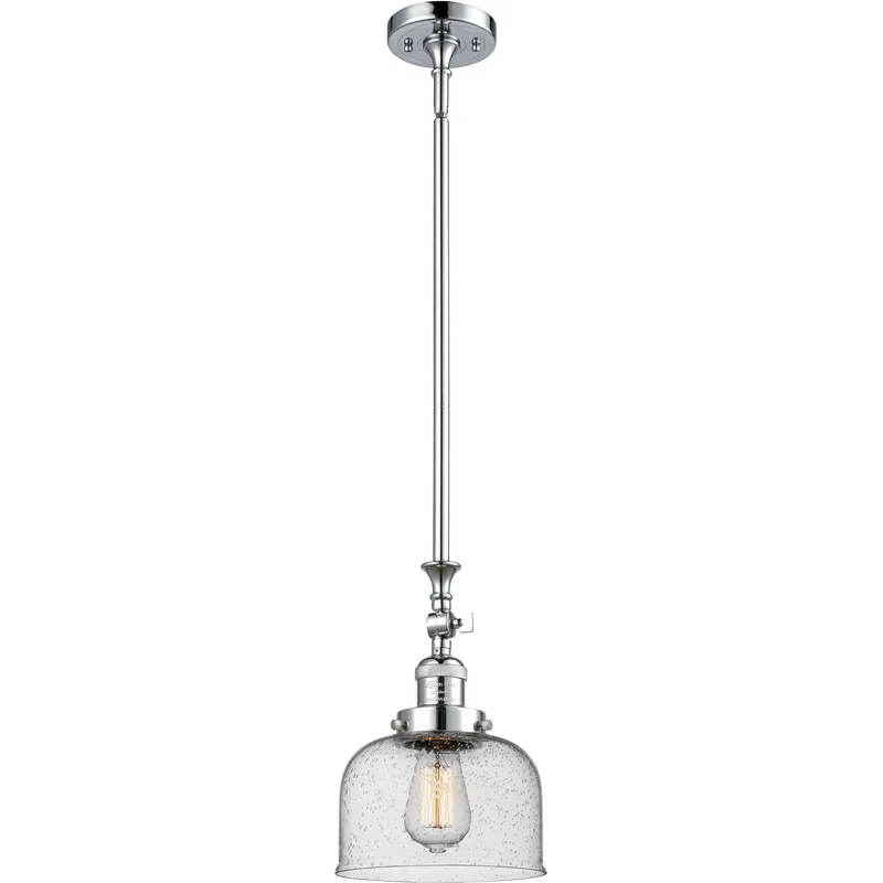 Franklin Restoration Bell LED 8 inch Polished Chrome Mini Pendant Ceiling Light in Seedy, Franklin Restoration