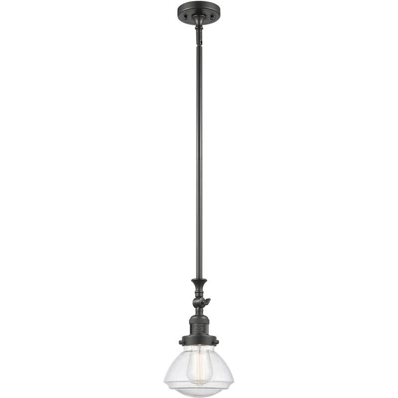 Franklin Restoration Olean LED 6.75 inch Oil Rubbed Bronze Mini Pendant Ceiling Light in Seedy, Franklin Restoration