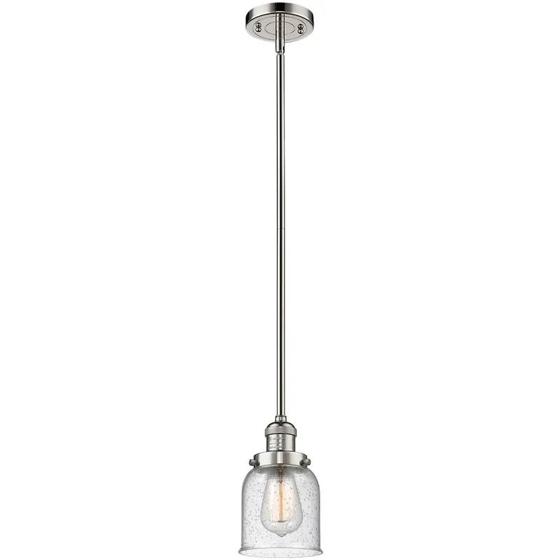 Franklin Restoration Bell LED 5 inch Polished Nickel Mini Pendant Ceiling Light in Seedy, Franklin Restoration