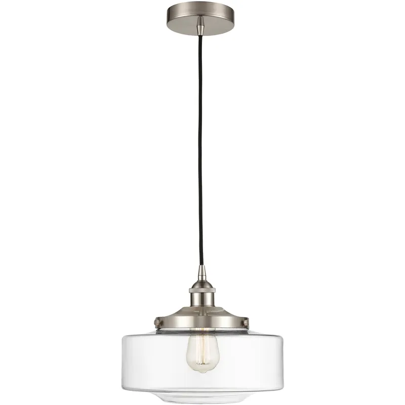 Bridgeton 1 Light 12 inch Brushed Satin Nickel Mini Pendant Ceiling Light in Clear Glass