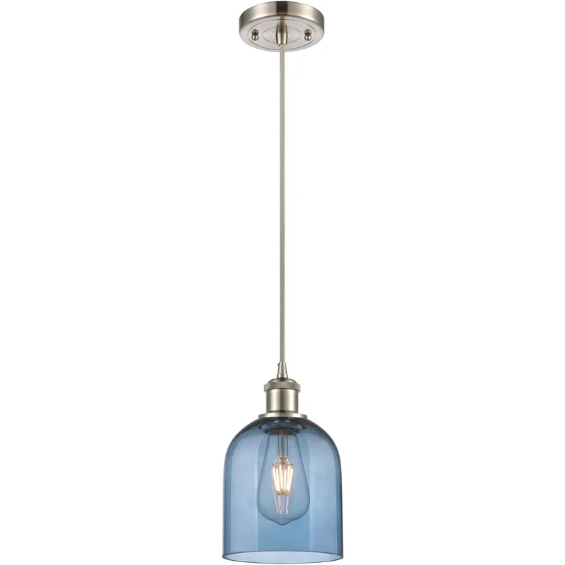 Ballston Bella 1 Light 5.5 inch Brushed Satin Nickel Cord Hung Mini Pendant Ceiling Light