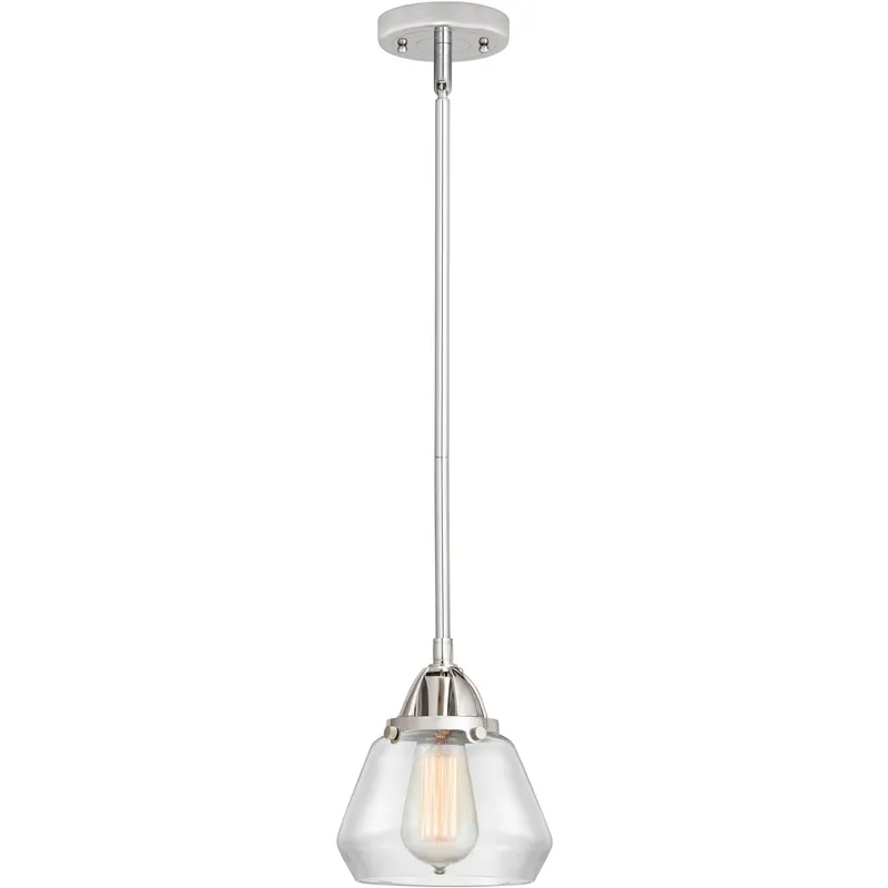 Nouveau 2 Fulton 1 Light 6.75 inch Polished Chrome Mini Pendant Ceiling Light in Incandescent, Clear