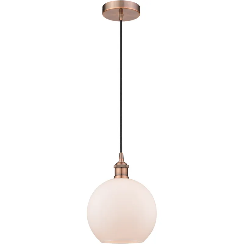 Edison Athens 1 Light 8 inch Antique Copper Mini Pendant Ceiling Light