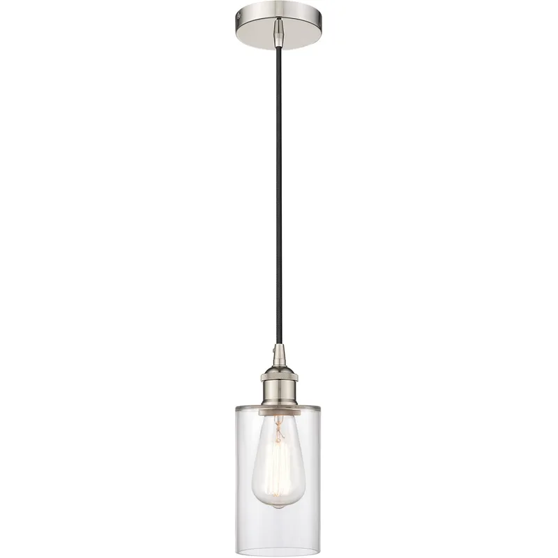 Edison Clymer LED 4 inch Polished Nickel Mini Pendant Ceiling Light