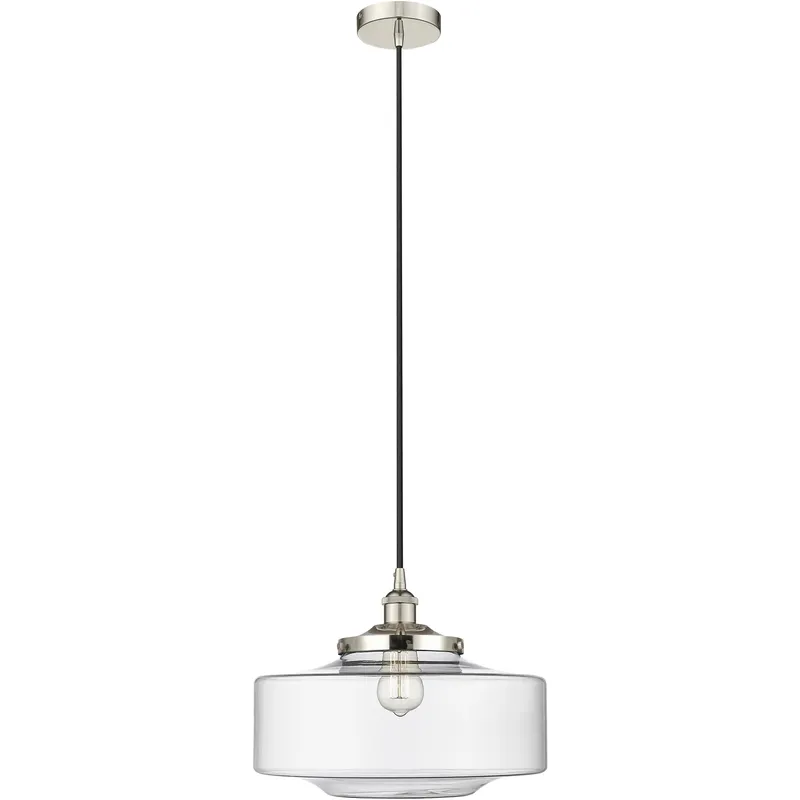 Bridgeton 1 Light 16 inch Polished Nickel Mini Pendant Ceiling Light in Clear Glass