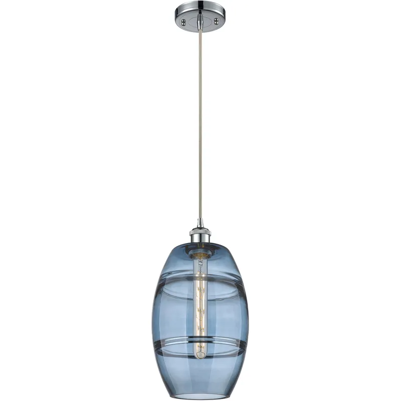 Ballston Vaz 1 Light 8 inch Polished Chrome Cord Hung Mini Pendant Ceiling Light