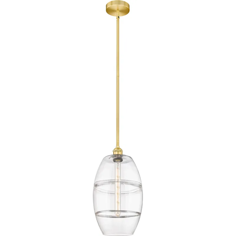 Edison Vaz 1 Light 10 inch Satin Gold Stem Hung Mini Pendant Ceiling Light