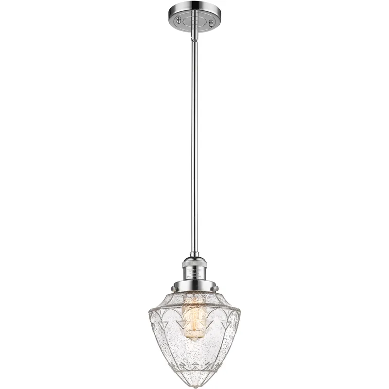 Franklin Restoration Bullet 1 Light 7 inch Polished Chrome Mini Pendant Ceiling Light in Incandescent, Seedy