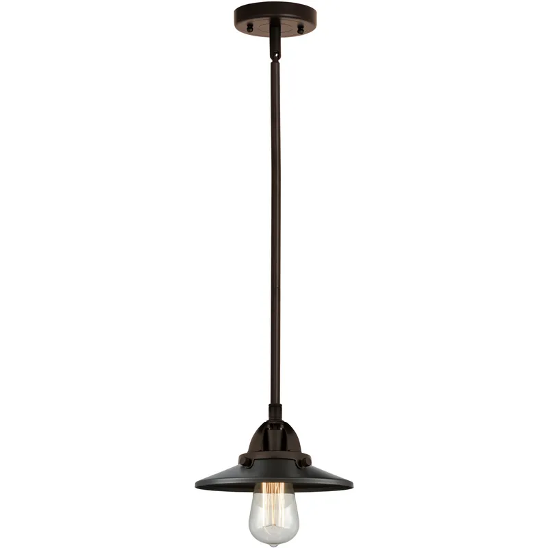 Nouveau 2 Railroad LED 8 inch Oil Rubbed Bronze Mini Pendant Ceiling Light