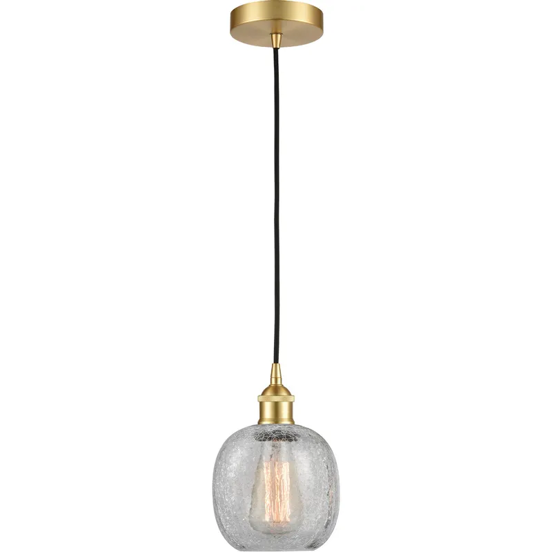 Edison Belfast 1 Light 6 inch Satin Gold Mini Pendant Ceiling Light