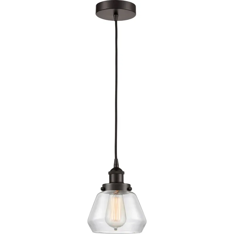 Edison Fulton LED 7 inch Oil Rubbed Bronze Mini Pendant Ceiling Light