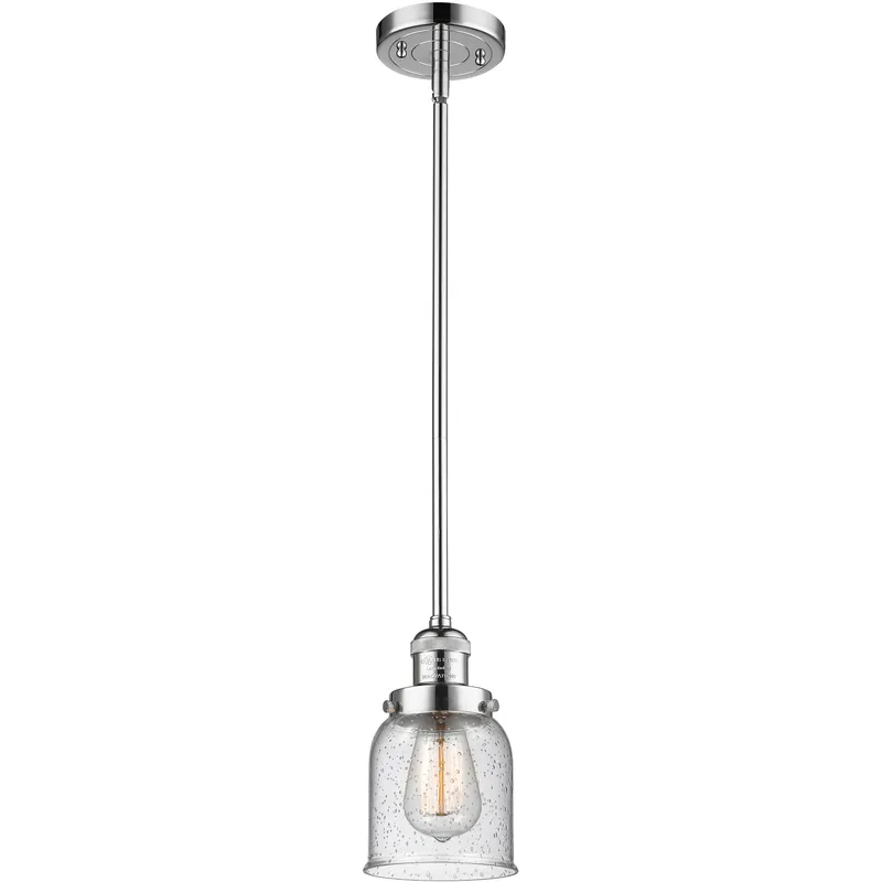 Franklin Restoration Bell LED 5 inch Polished Chrome Mini Pendant Ceiling Light in Seedy, Franklin Restoration