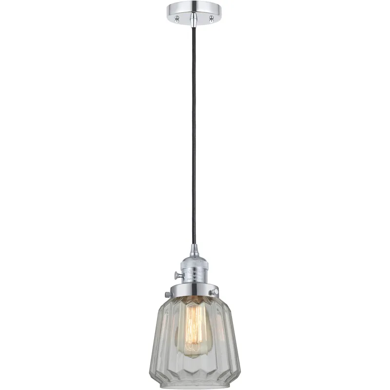 Franklin Restoration Chatham 1 Light 6 inch Polished Chrome Mini Pendant Ceiling Light in Incandescent, Clear