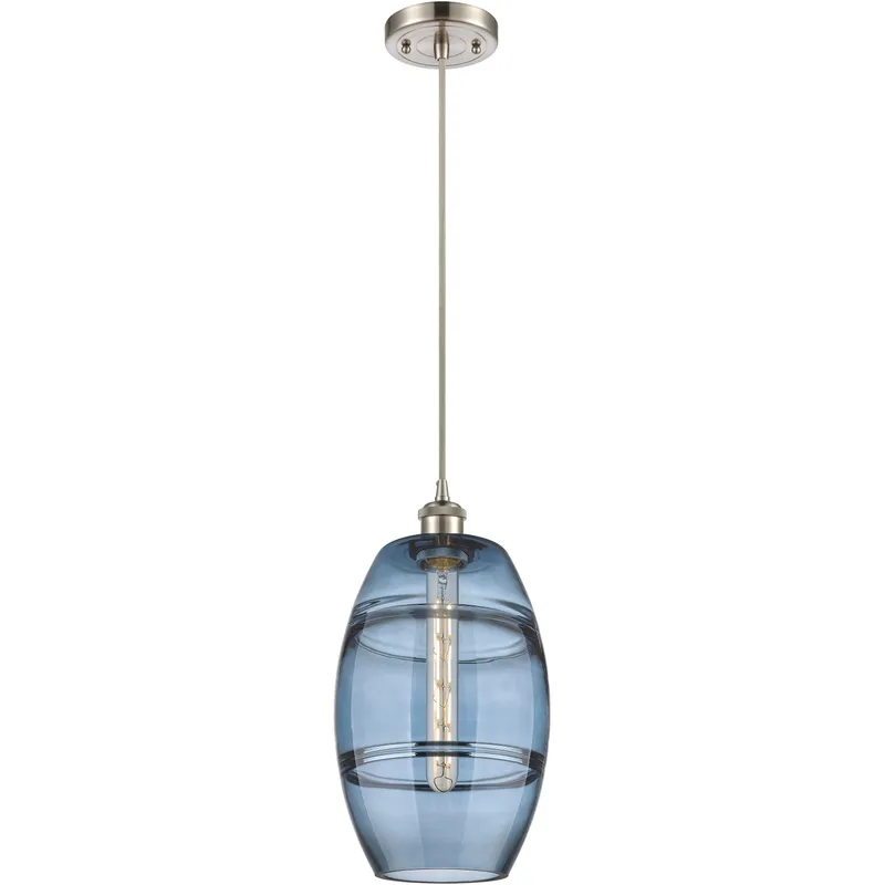 Ballston Vaz 1 Light 8 inch Brushed Satin Nickel Cord Hung Mini Pendant Ceiling Light