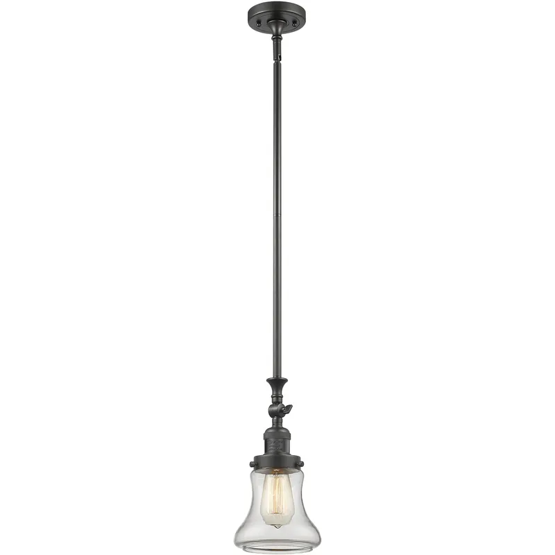 Franklin Restoration Bellmont LED 6.5 inch Oil Rubbed Bronze Mini Pendant Ceiling Light in Clear, Franklin Restoration