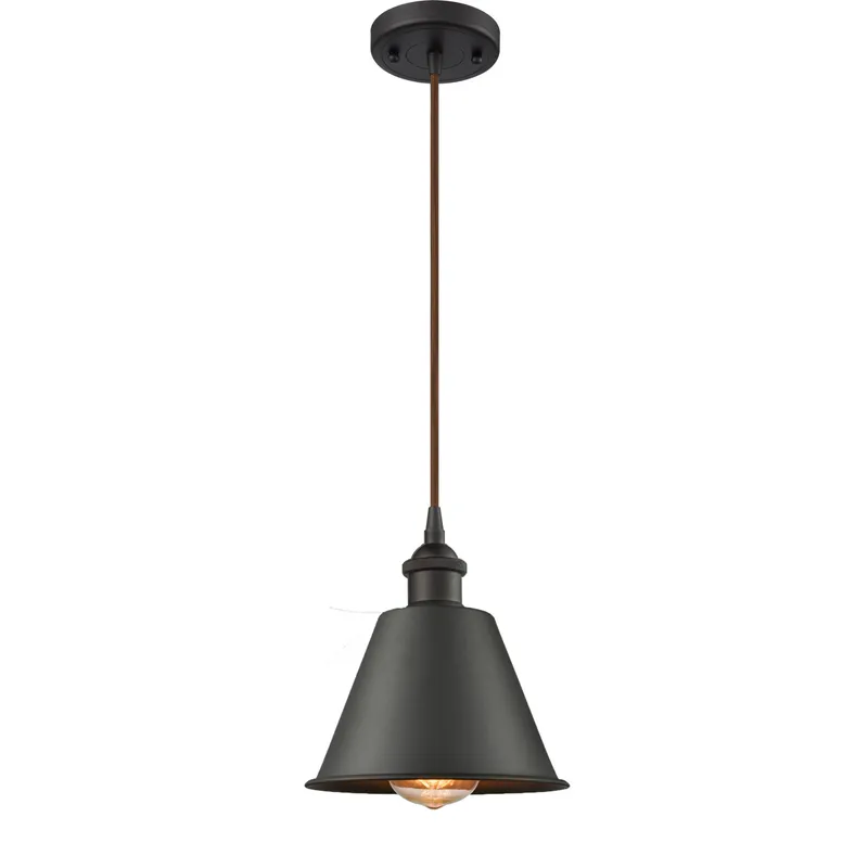 Ballston Smithfield LED 7 inch Oil Rubbed Bronze Mini Pendant Ceiling Light in Black Textured, Ballston