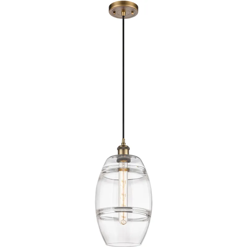 Ballston Vaz 1 Light 8 inch Brushed Brass Cord Hung Mini Pendant Ceiling Light