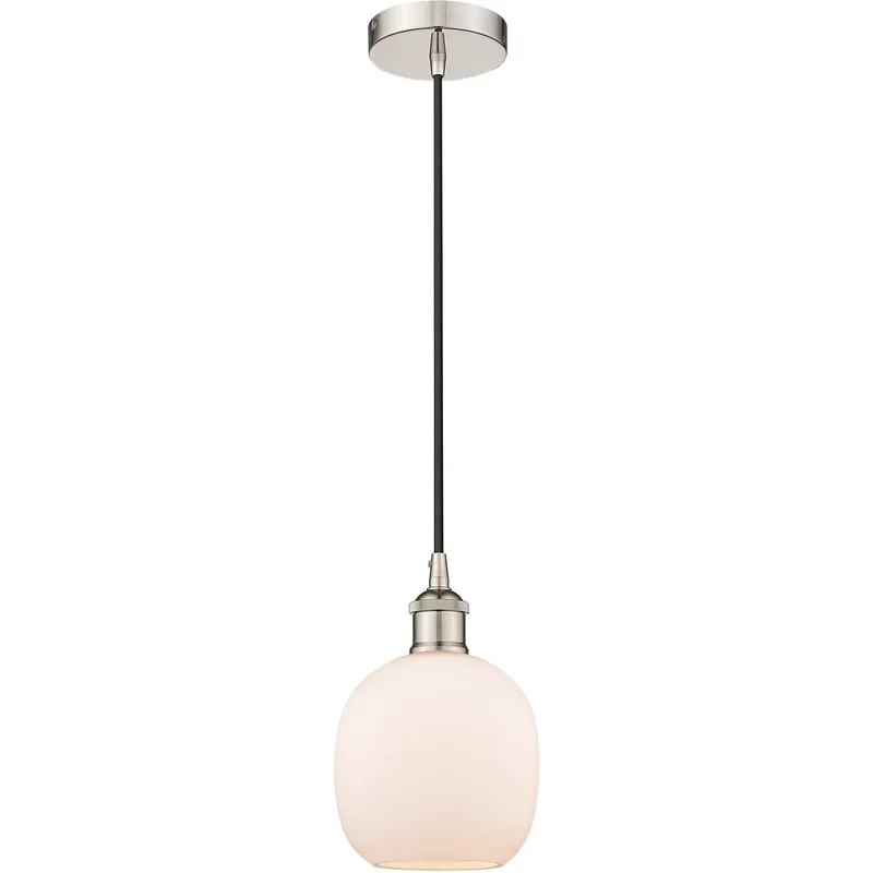 Edison Belfast 1 Light 6 inch Polished Nickel Mini Pendant Ceiling Light