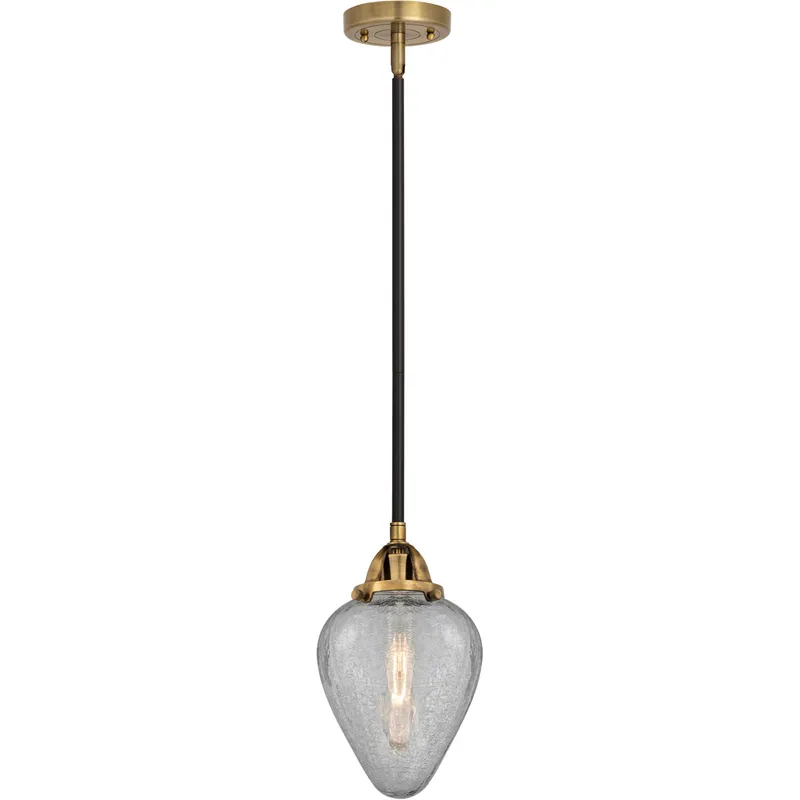 Nouveau 2 Geneseo LED 6.5 inch Black Antique Brass Mini Pendant Ceiling Light