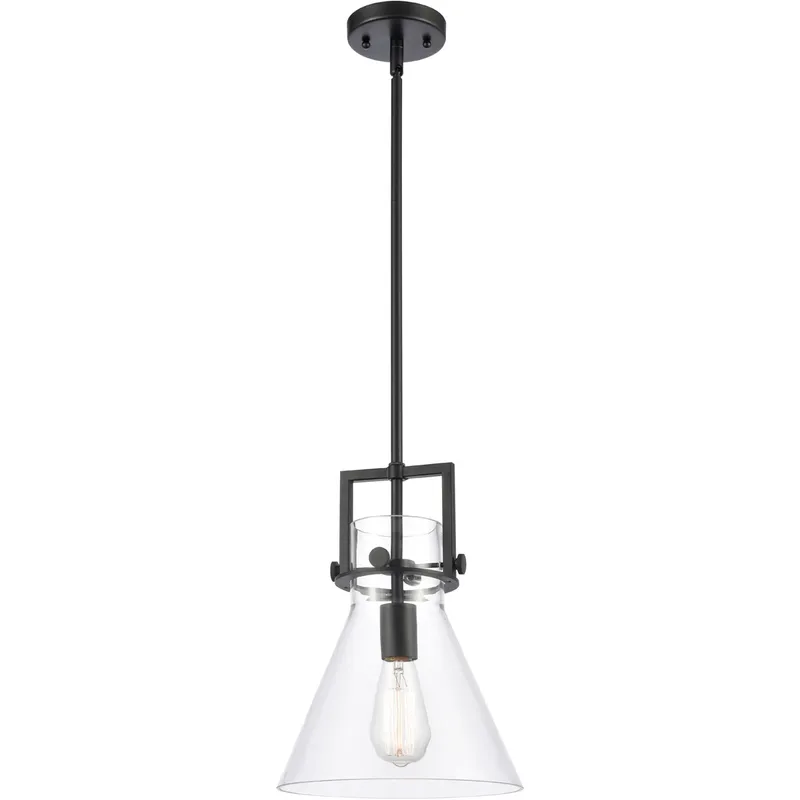 Restoration Newton LED 10 inch Matte Black Mini Pendant Ceiling Light, Restoration