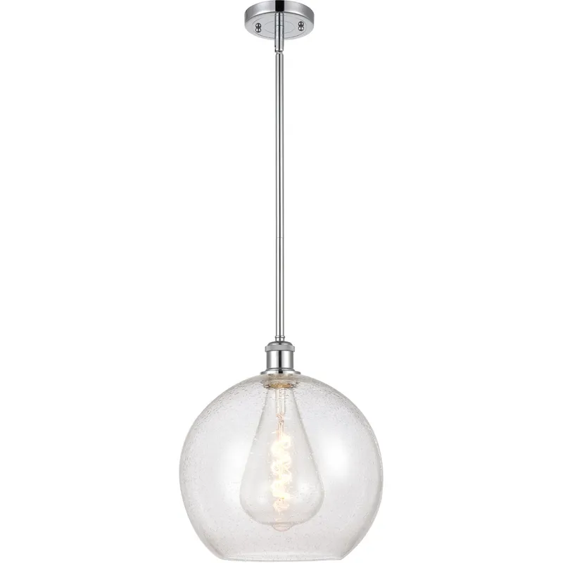 Ballston Athens 1 Light 12 inch Polished Chrome Mini Pendant Ceiling Light in Seedy Glass