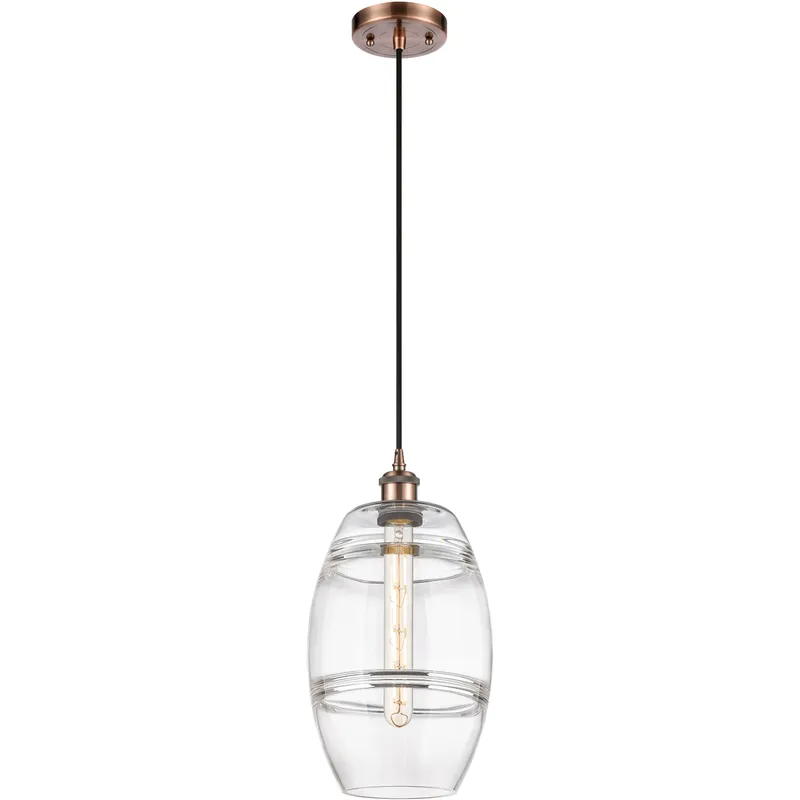Ballston Vaz 1 Light 8 inch Antique Copper Cord Hung Mini Pendant Ceiling Light