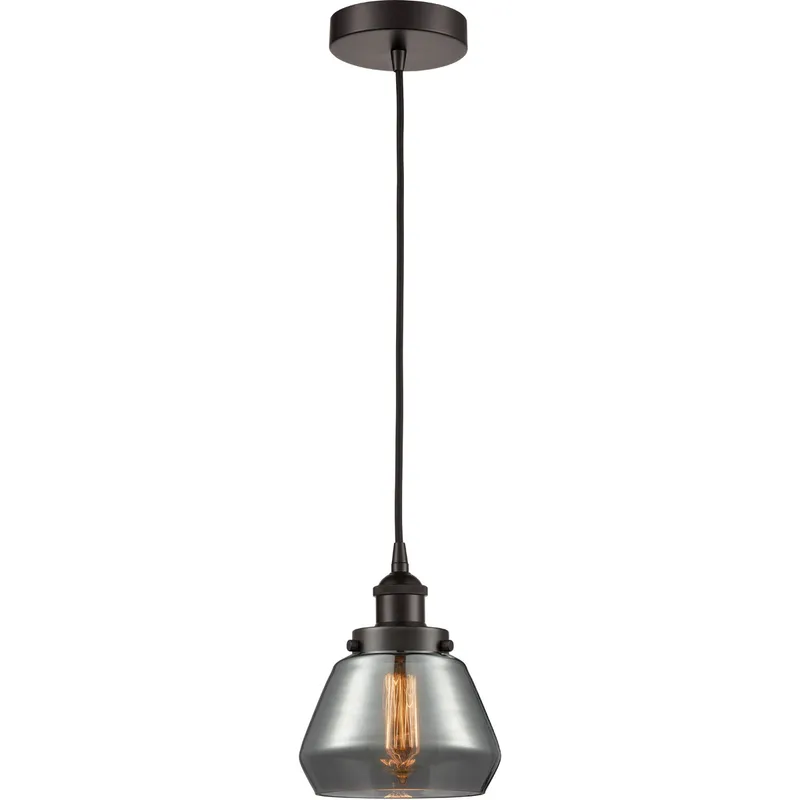 Edison Fulton LED 7 inch Oil Rubbed Bronze Mini Pendant Ceiling Light